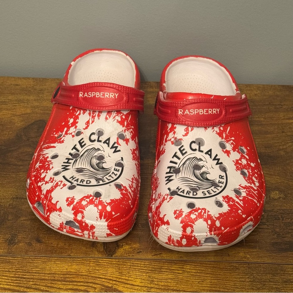 White Claw Raspberry Promotional Clogs Men’s 12 EU 45 Rare Brand Merch‎